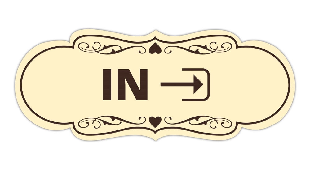 Signs ByLITA Designer In Sign (Ivory/Dark Brown) - Large - Walmart.com