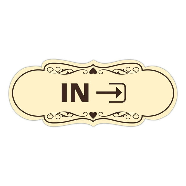 Signs ByLITA Designer In Sign (Ivory/Dark Brown) - Small