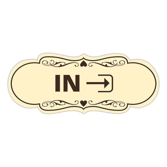 Signs ByLITA Designer In Sign (Ivory/Dark Brown) - Small