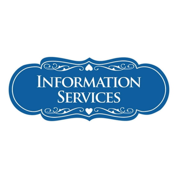 Signs ByLITA Designer Information Services Sign (Blue) - Medium