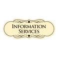 thumbnail image 1 of Signs ByLITA Designer Information Services Sign (Ivory/Dark Brown) - Small, 1 of 5