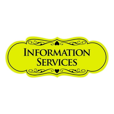 Signs ByLITA Designer Information Services Sign (Yellow / Black) - Large