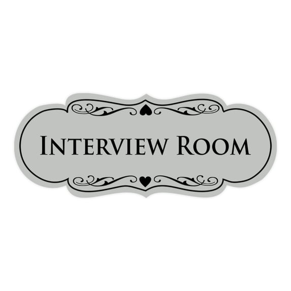 Signs ByLITA Designer Interview Room Sign (Lt Gray) - Medium