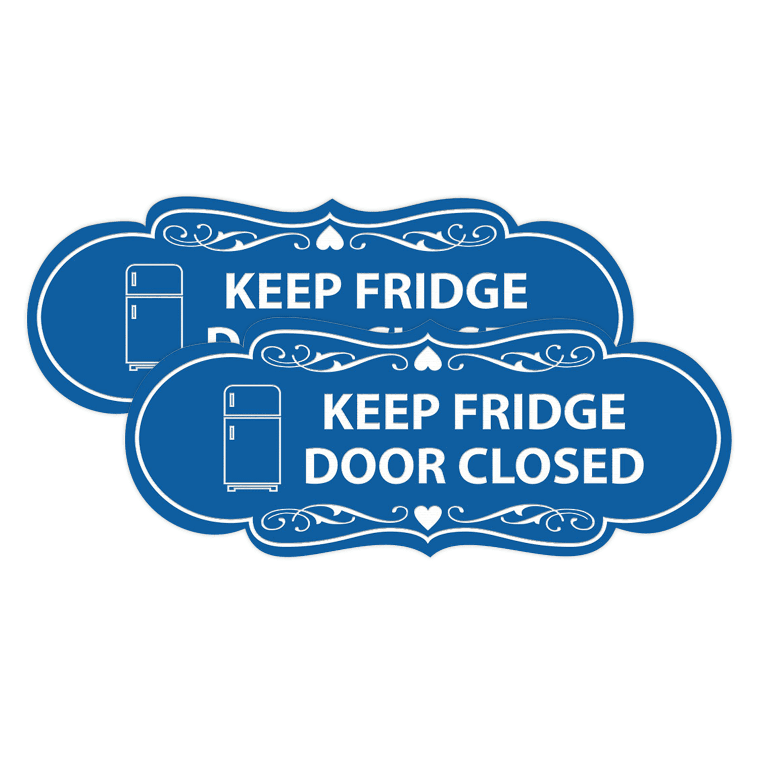 Vip Fridge Sign Signs ByLITA Designer Keep Fridge Door Closed Sign (Blue) - Small (2 ...