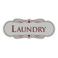 thumbnail image 1 of Signs ByLITA Designer Laundry Sign (Light Grey / Burgundy) - Large 3.5x9", 1 of 6