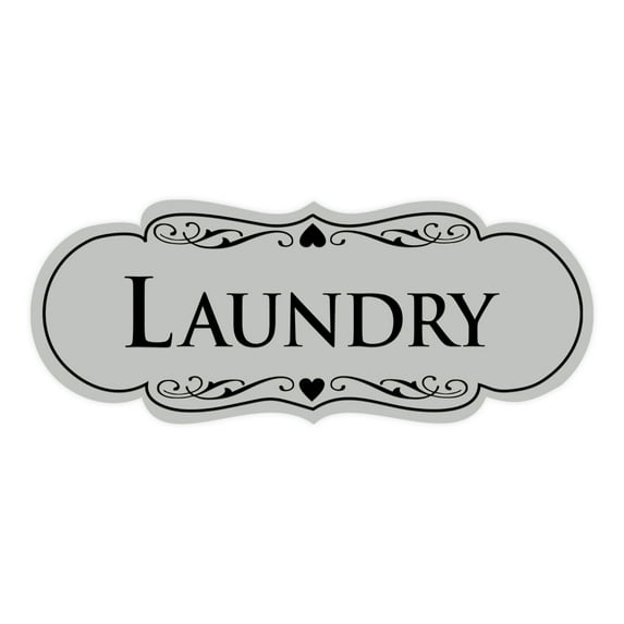 Signs ByLITA Designer Laundry Sign (Lt Gray) - Medium 2.75x7"