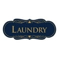 thumbnail image 1 of Signs ByLITA Designer Laundry Sign (Navy Blue/Gold) - Large 3.5x9", 1 of 1