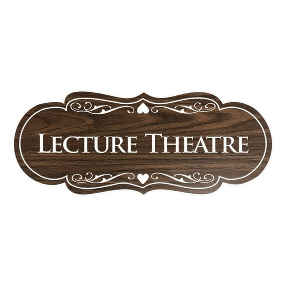 Signs ByLITA Designer Lecture Theatre Sign (Walnut) - Large