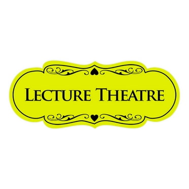 Signs ByLITA Designer Lecture Theatre Sign (Yellow / Black) - Large