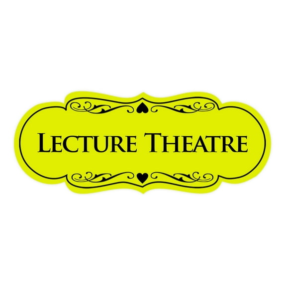 Signs ByLITA Designer Lecture Theatre Sign (Yellow / Black) - Small