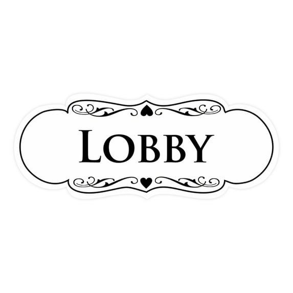Signs ByLITA Designer Lobby Sign (White) - Medium