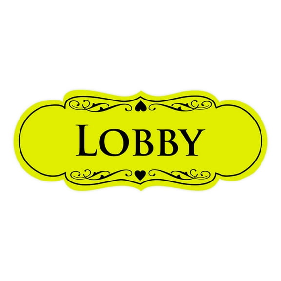 Signs ByLITA Designer Lobby Sign (Yellow / Black) - Large