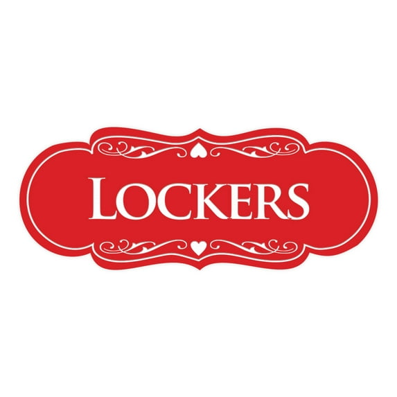 Signs ByLITA Designer Lockers Sign (Red) - Medium