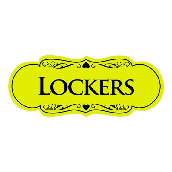 Signs ByLITA Designer Lockers Sign (Yellow / Black) - Large