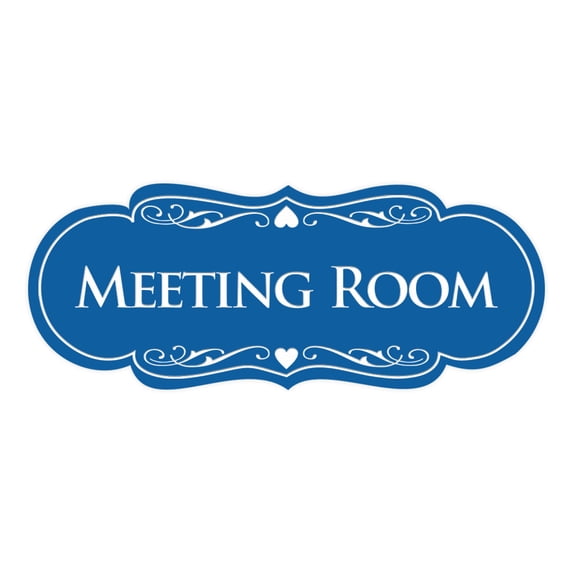 Signs ByLITA Designer Meeting Room Sign (Blue) - Small