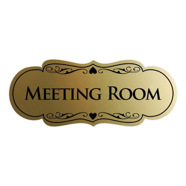 Signs ByLITA Designer Meeting Room Sign (Brushed Gold) - Small