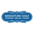 thumbnail image 1 of Signs ByLITA Designer Miniature Golf Unwind Relax Enjoy Sign (Blue) - Large, 1 of 8