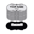 thumbnail image 1 of Signs ByLITA Designer Name Tags Blank Badges (1" x 3") With Pin Fastener Backing (10 Pack) - White, 1 of 3