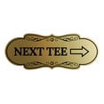 thumbnail image 1 of Signs ByLITA Designer Next Tee (Right Arrow) Sign (Brushed Gold) - Large, 1 of 8