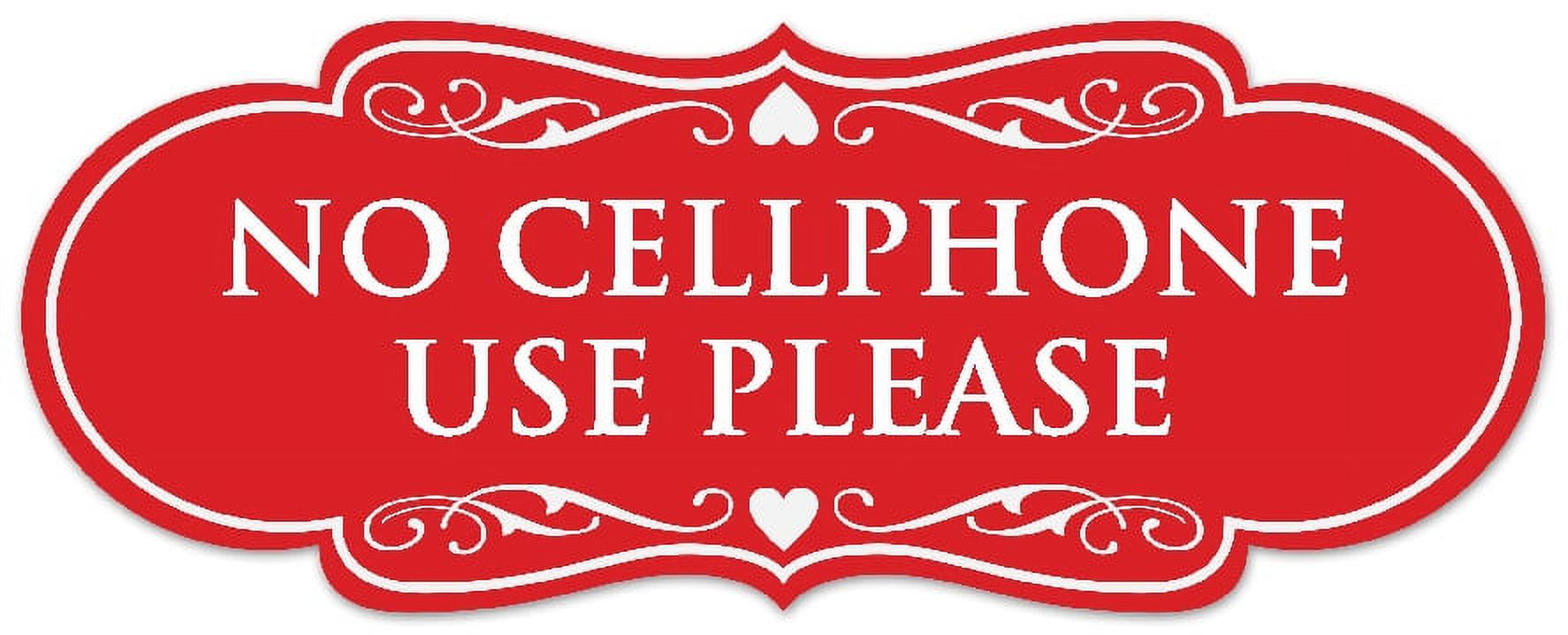 Signs ByLITA Designer No Cell Phone Use Please Sign - Easy Installation ...