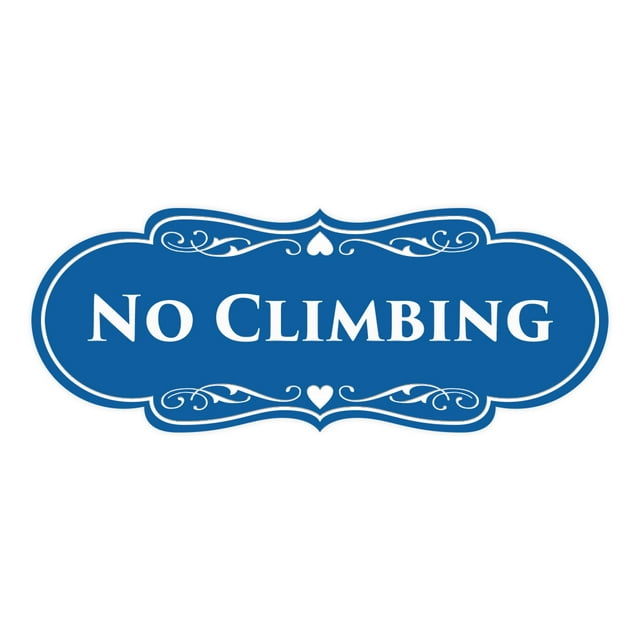 Signs ByLITA Designer No Climbing Sign (Blue) - Small