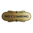 thumbnail image 1 of Signs ByLITA Designer No Climbing Sign (Brushed Gold) - Large, 1 of 5