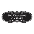 thumbnail image 1 of Signs ByLITA Designer No Climbing on Gate Sign (Black) - Medium, 1 of 5