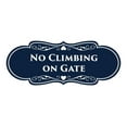 thumbnail image 1 of Signs ByLITA Designer No Climbing on Gate Sign (Navy Blue / White) - Large, 1 of 5