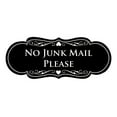 thumbnail image 1 of Signs ByLITA Designer No Junk Mail Please Sign (Black) - Small, 1 of 5
