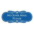 thumbnail image 1 of Signs ByLITA Designer No Junk Mail Please Sign (Blue) - Small, 1 of 5