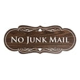 thumbnail image 1 of Signs ByLITA Designer No Junk Mail Sign (Walnut) - Small, 1 of 5
