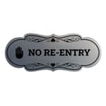 thumbnail image 1 of Signs ByLITA Designer No Re-Entry Sign (Brushed Silver) - Large, 1 of 5