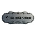 thumbnail image 1 of Signs ByLITA Designer No Storage Permitted Sign (Brushed Silver) - Small, 1 of 5