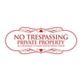 thumbnail image 1 of Signs ByLITA Designer No Trespassing Private Property Sign All Deliveries to Main House Front Door Sign (White/Red) - Medium, 1 of 5