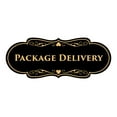 thumbnail image 1 of Signs ByLITA Designer Package Delivery Sign (Black Gold) - Large, 1 of 5
