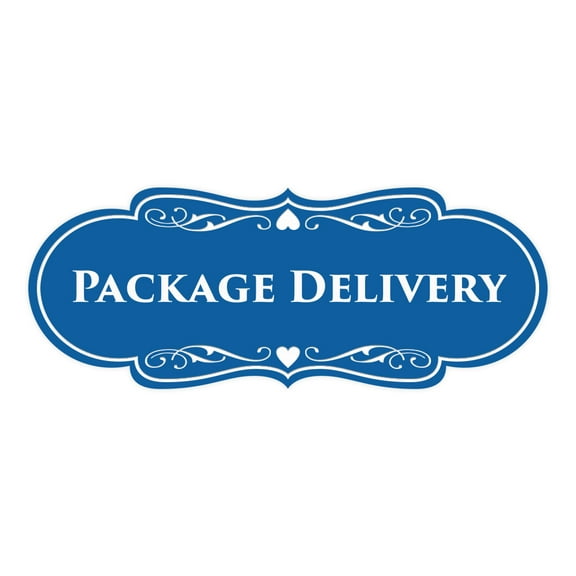 Signs ByLITA Designer Package Delivery Sign (Blue) - Medium