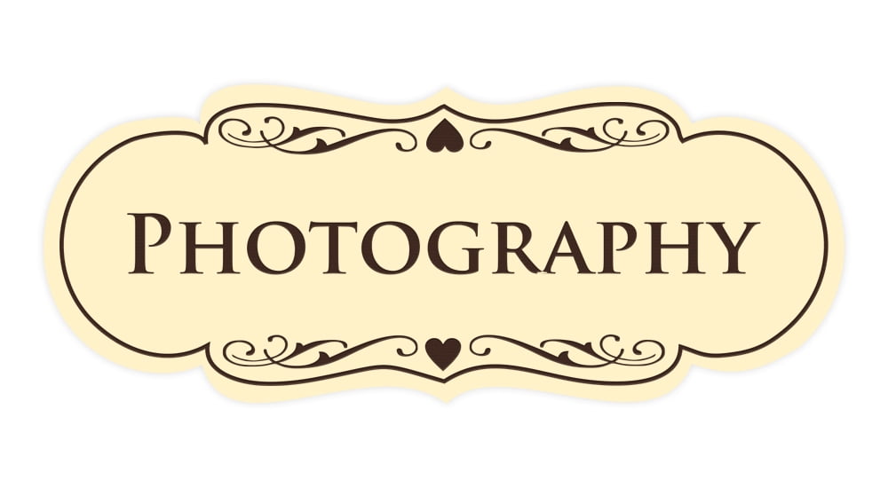 Signs ByLITA Designer Photography Sign (Ivory/Dark Brown) - Large ...