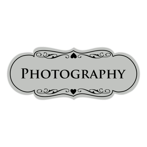 Signs ByLITA Designer Photography Sign (Lt Gray) - Large