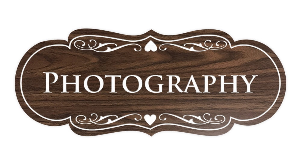 Sign For Picture Signs ByLITA Designer Photography Sign (Walnut) - Large - Walmart.com