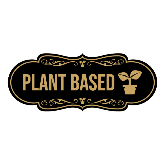Signs ByLITA Designer Plant Based Sign (Black Gold) - Medium