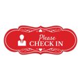 thumbnail image 1 of Signs ByLITA Designer Please Check In Sign (Red) - Large, 1 of 5