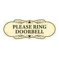 thumbnail image 1 of Signs ByLITA Designer Please Ring Doorbell Sign (Ivory/Dark Brown) - Large, 1 of 6