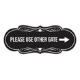 thumbnail image 1 of Signs ByLITA Designer Please Use Other Gate Sign (Black) - Large, 1 of 8