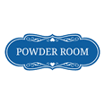 thumbnail image 1 of Signs ByLITA Designer Powder Room Sign (Blue) - Large, 1 of 6
