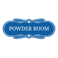 thumbnail image 1 of Signs ByLITA Designer Powder Room Sign (Blue) - Small, 1 of 6