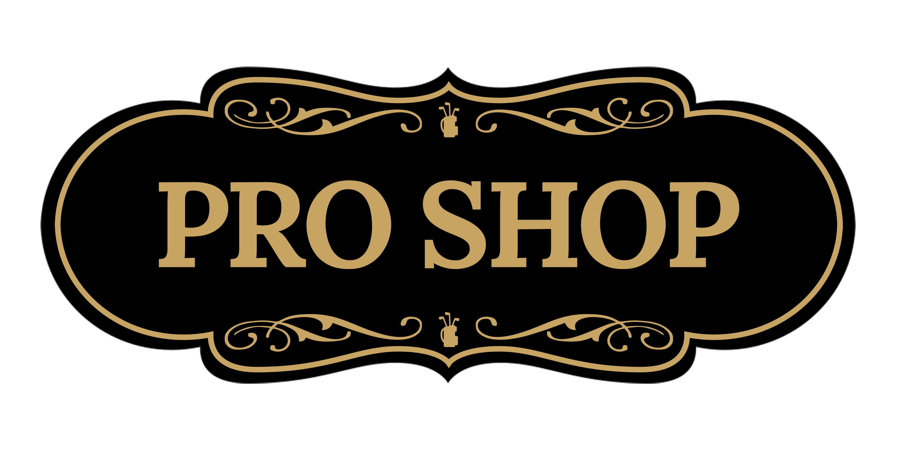 Signs ByLITA Designer Pro Shop Sign (Black /Gold) - Small - Walmart.com