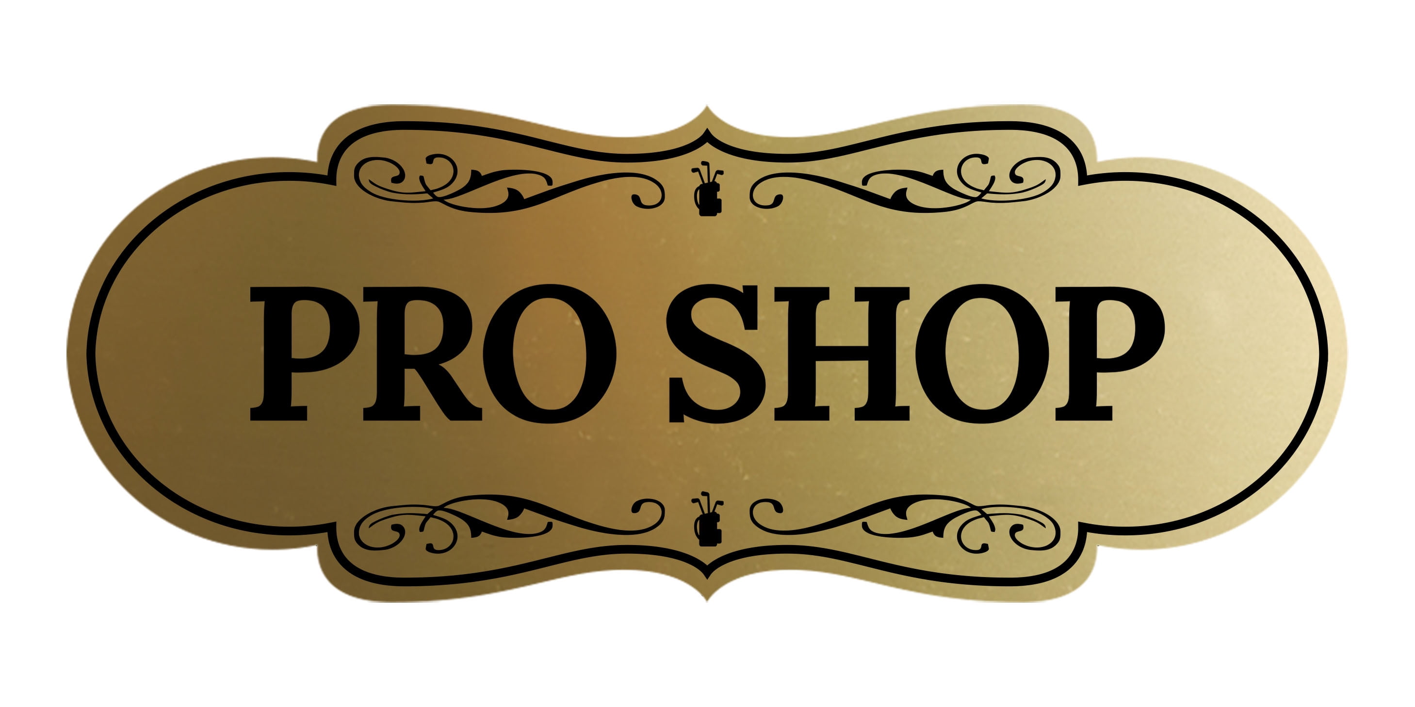 Signs ByLITA Designer Pro Shop Sign (Brushed Gold) - Medium - Walmart.com