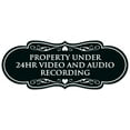 thumbnail image 1 of Signs ByLITA Designer Property Under 24hr Audio and Video Recording Sign - Easy Installation | Durable Wall or Door Sign (Black) - Medium, 1 of 7