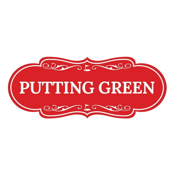 Signs ByLITA Designer Putting Green Sign (Red) - Large