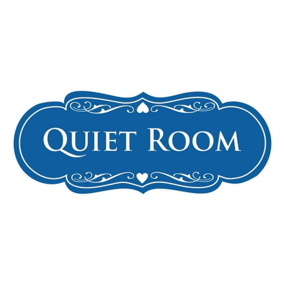 Signs ByLITA Designer Quiet Room Sign (Blue) - Large